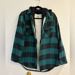 Ci Sono Plaid and Sherpa Jacket